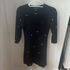 Black Dress with Pearl Accents size PS